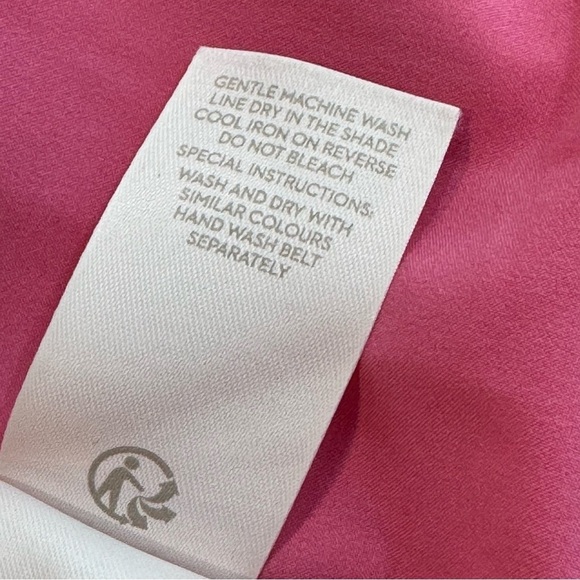 Boden wrap skirt thick stretch polyester crepe belt loops bubblegum pink 4 - Picture 10 of 11